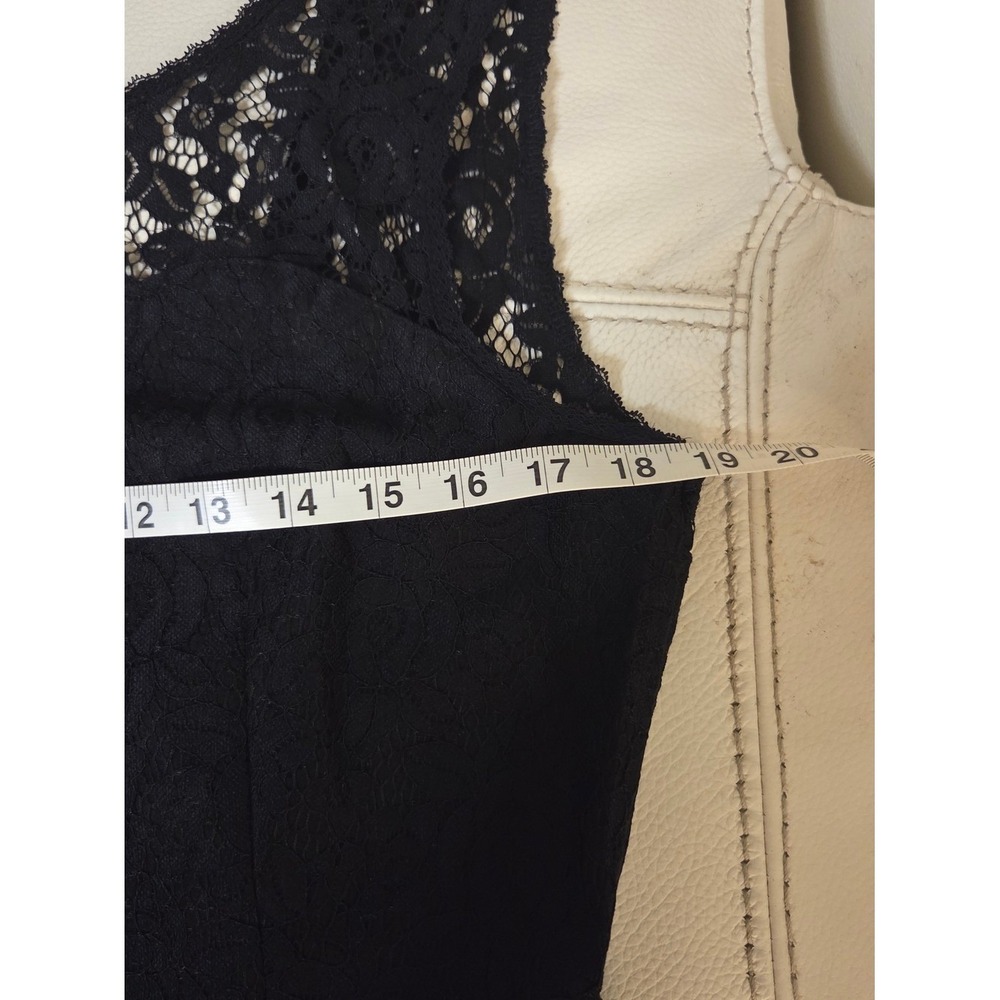 Miusol Black Lace Maxi Dress with Sheer Yoke - Picture 6 of 7